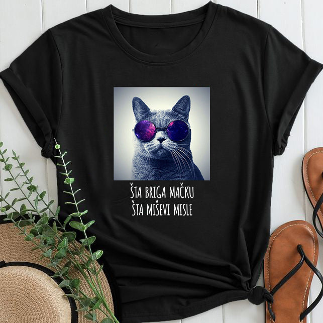 Majica šta briga mačku
