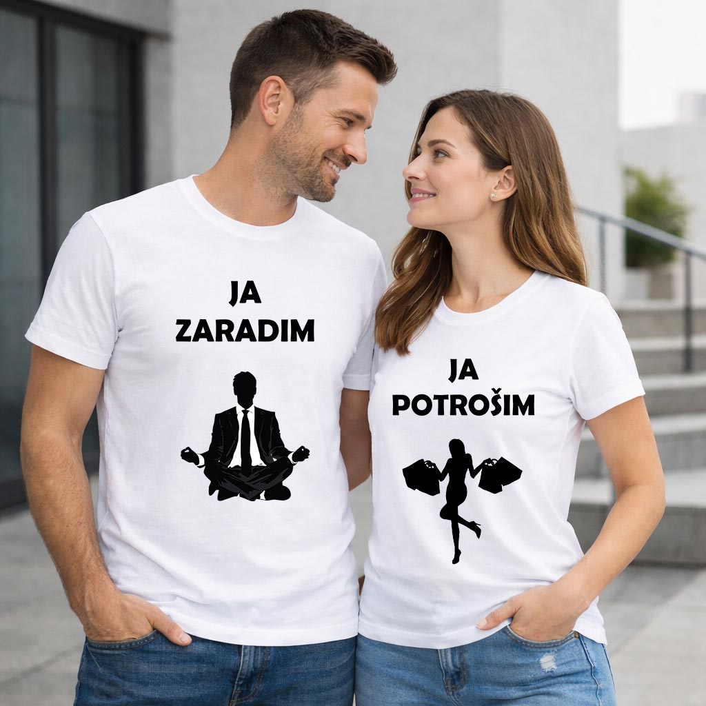 Majice za parove Zaradim/Potrošim
