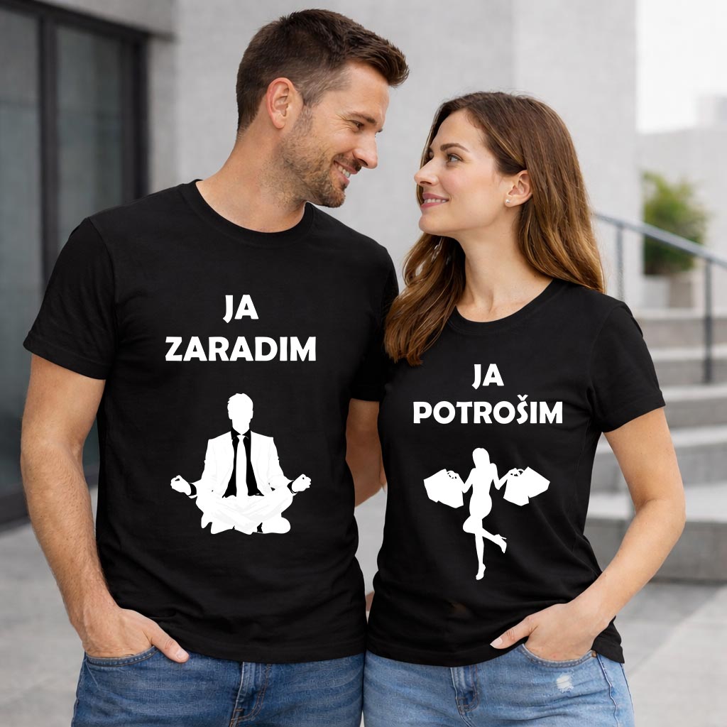 Majice za parove Zaradim/Potrošim